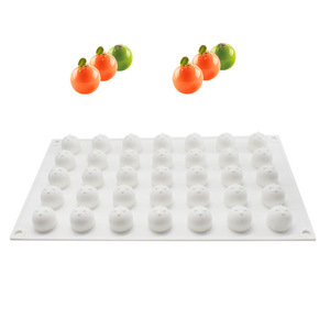 Round Mousse Cake Silicone Mold 35 Cavity With Rimmed Edges For French Dessert Chocolate DIY - Product Image 2