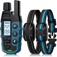 2er-Pack Fernbedienbare Hundetrainingshalsband IP67 Wasserdicht Wiederaufladbar mit Ton, Vibration und Sicheren Schockmodi für Alle Hunderassen