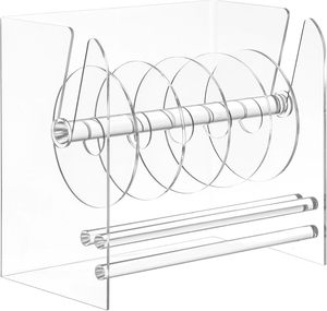 Portarrollos de pegatinas de escritorio personalizado, dispensador de cinta acrílica transparente para organizador de rollos de etiquetas - Product Image 4