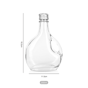 Vente chaude 250ml Bouteilles en verre vides pour boire du sirop <span class=keywords><strong>artisanal</strong></span> avec poignée et couvercle en aluminium anti-goutte - Product Image 5