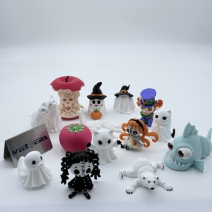 Figura de Halloween Impresa en 3D de Resina y PLA Meetcera con Articulaciones Móviles - Decoración de Animal Fantasma, Unicornio, Calavera - Product Image 6