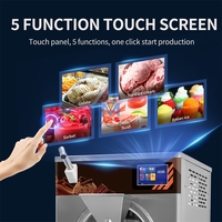 Mvckyi 32L/H 5 programmes Machine à glaces artisanales à fruits frais, glace molle, glace au chocolat, machine à glaces Intalia pour les entreprises