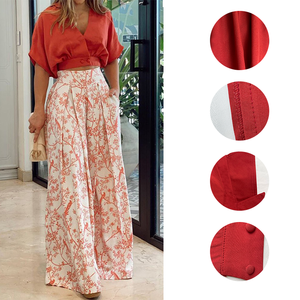 Set Due Pezzi da Donna all'Ingrosso, Nuovo Stile Personalizzato, Camicia Corta a Maniche Corte <span class=keywords><strong>e</strong></span> <span class=keywords><strong>Pantaloni</strong></span> <span class=keywords><strong>Lunghi</strong></span>, Completo da Ufficio per Donna - Product Image 4