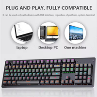 Clavier de jeu mécanique LEAVEN K880 E-Sports à 98 touches, remplaçable à chaud, en matériau PBT, rétroéclairage RVB, interface USB Type-C, programmable