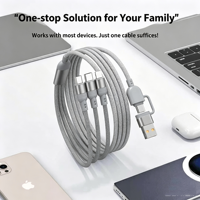 Kabel Charger HP Nylon Braided 2 in 3 100W Grosir, Usbc Usb Type c Type-c ke Pd