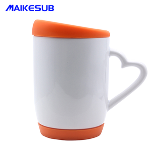 <span class=keywords><strong>Tasse</strong></span> à <span class=keywords><strong>café</strong></span> Sublimation en céramique, cœur, 150 ml, 15oz, avec couvercle en silicone - Product Image 5