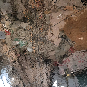 Papier peint auto-adhésif en acier inoxydable à effet d'ondulation d'eau, film décoratif mural en métal ondulé pour KTV, miroir de fond pour décoration de mariage - Product Image 3