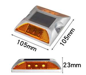 Цена производителя, высокая яркость Ip68, мигающий светофор, светоотражающий Алюминиевый Солнечный дорожный указатель, светодиодные дорожные маркеры - Product Image 2