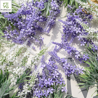 MW56669 penjualan laris krim ungu bunga imitasi Lavender 7 Kepala