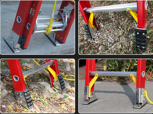 Poulie élargie de type IA 300lbs 16 20 24 28 <span class=keywords><strong>40</strong></span> pieds Prix de l'échelle d'extension en fibre de verre isolante - Product Image 5