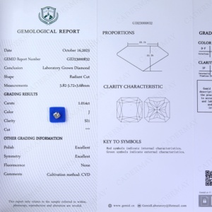 Certificado <span class=keywords><strong>GEMID</strong></span> CVD Laboratorio sintético Cultivado Diamante Forma elegante Precio al por mayor EX Cut Gemstone Diamantes de laboratorio de colores sueltos - Product Image 6