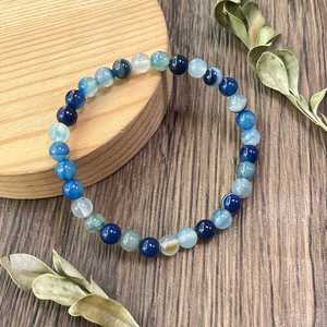 Natural Stone Bracelet Colorful Glass Beaded Stress Relief Seamless Laser <b>Engraved</b> Logo Trade Assurance - Product Image 4