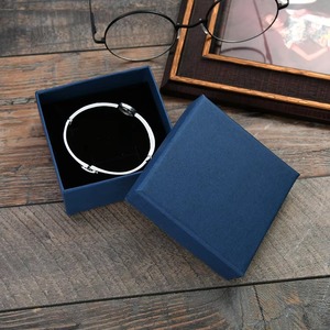 Wholesale Eco Friendly Custom Logo Jewelry Storage Box <b>Small</b> Luxury Blue Mini Velvet Packaging Paper Coffret Jewelry <b>Sliding</b> Box - Product Image 5
