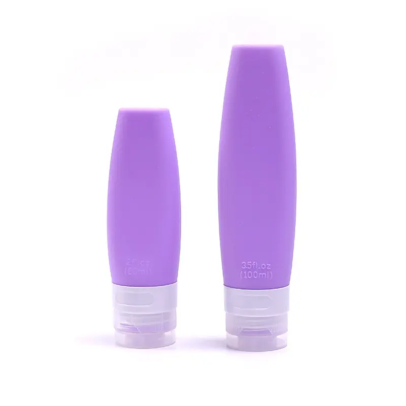 Bottiglie da viaggio portatili tubi in Silicone comprimibili a prova di perdite accessori riutilizzabili per Shampoo liquidi per il lavaggio del corpo