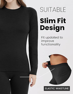 MereSports-Sous-vêtements thermiques légers en laine mérinos 100% pour <span class=keywords><strong>femme</strong></span> - Product Image 5