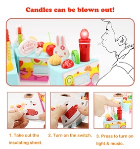 Juego de 75 Velas Eléctricas con Luz y Música para Pastel de Cumpleaños, Juego de Imitación de Cocina, Juguete de Plástico para Jugar a Cortar Pastel - Product Image 3