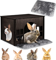 Nichoirs en bois pour cochons d'Inde, maisons et habitats pour animaux |   Grande maison cachette pour lapins, chinchillas, gerbilles - Accessoires pour animaux de compagnie en gros