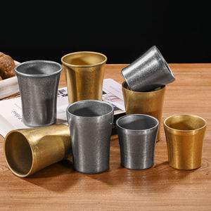 Tasses à expresso et <span class=keywords><strong>latte</strong></span> en acier inoxydable gris flocon de neige 300 ml pour commandes en gros – Idéales pour les fêtes, le camping en extérieur, et comme tasses à eau personnalisées ou pour servir la bière - Product Image 1