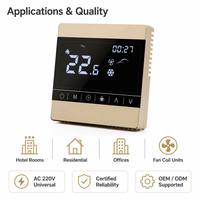 Termostato Inteligente WiFi para Fan Coil, Termostato Digital LCD, Controlador de Temperatura Modbus RS485 BACnet, Termostato de Habitación, Bomba de Calor HVAC