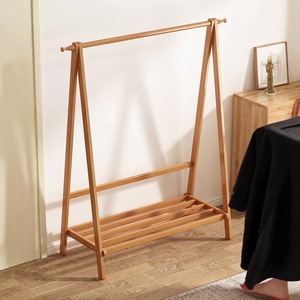 <b>Clothes</b> <b>Rack</b> Bamboo Rattan Standing Type Bedroom Clothing Organizer Space Saving Multifunction Rectangle Dress Storage - Product Image 2