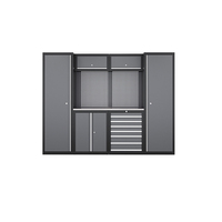 Armoire à outils en acier à 4 unités avec établi multifonctionnel pour garage et bricolage