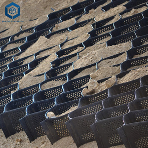 แผ่นป้องกันการลาดตัวของพื้นผิวพลาสติกแบบรังผึ้ง ระบบระบายน้ำแบบ 3 มิติ แผ่นกริดกรวดแบบ Geocell สำหรับโครงการถนนในจอร์แดน - Product Image 3