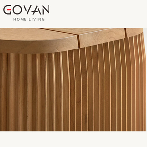 Table d'appoint extérieure <span class=keywords><strong>en</strong></span> <span class=keywords><strong>teck</strong></span> à faible entretien, résistante aux intempéries, avec rainures encastrées, écologique et durable pour les balcons d'hôtels et les espaces lounge haut <span class=keywords><strong>de</strong></span> gamme - Product Image 5