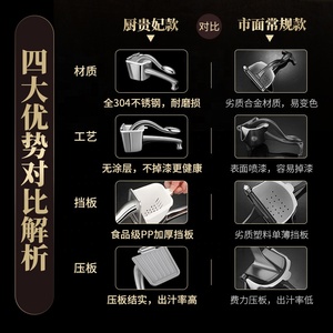 <span class=keywords><strong>Presse</strong></span>-<span class=keywords><strong>citron</strong></span> <span class=keywords><strong>manuel</strong></span>, acier inoxydable 304, <span class=keywords><strong>presse</strong></span>-jus de grenade et d'orange - Product Image 6