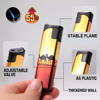 Briquet torche coupe-vent à flamme unique 3D - Testé 65°C, rechargeable, format poche, pour marque privée Moyen-Orient