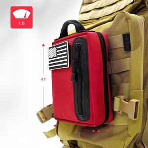 Botiquín de primeros auxilios con múltiples bolsillos, bolsa bien organizada resistente al agua con hebilla giratoria para exteriores, viajes, ciclismo, Camping - Product Image 4