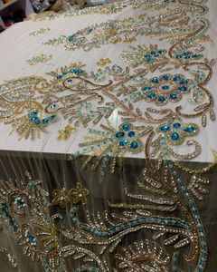 Tốt Nhất Bán Handmade Nặng Làm Việc Sang Trọng Đính Cườm Vải Để Làm Đảng Mặc Dresses Có Sẵn Tại Giá Bán Buôn Từ Ấn Độ - Product Image 4