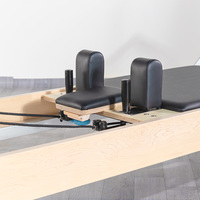 Reformer Pilates Kayu Maple Berkualitas Tinggi, Alat Olahraga Yoga Profesional untuk Studio