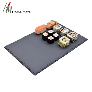 Plateau à fromage parfait de 12 x 16 pouces, grand plateau en <span class=keywords><strong>ardoise</strong></span> pour fromage et ensemble de couverts avec 4 couteaux et 6 craies en pierre savonneuse - Product Image 3