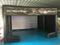 Tente de simulateur de golf gonflable d'extérieur hermétique personnalisée, en bâche PVC 0,6 mm, 6,1 m x 6,1 m x 3,7 m, écran de projection – Meilleures ventes