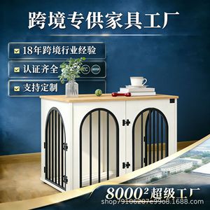 Cross-border best-selling indoor wooden dog house for <b>medium</b> and large pet dogs, spacious double-door, suitable for all seasons. - Product Image 4