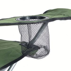 Chaise de pêche pliable légère d'extérieur avec porte-gobelet et pare-soleil en tissu Oxford avec parasol - Product Image 4