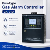 Contrôleur d'alarme de gaz CAATM CA-91D avec écran LCD, type bus RS485, panneau de détection de gaz combustible, 10 détecteurs