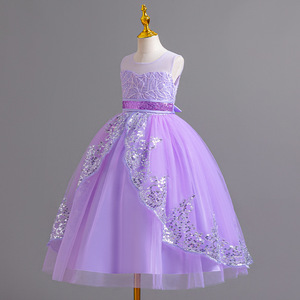 Robe <span class=keywords><strong>de</strong></span> fête pour fille <span class=keywords><strong>de</strong></span> 8 ans, style européen, perle, princesse, rose, fleur, mariage, élégante, brillante - Product Image 5