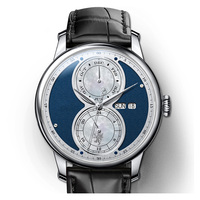 Montres mécaniques en acier pour hommes, avec calendrier complet et affichage 24 heures, conçues et fabriquées en usine en série, pour marque privée