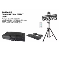 Portable Dj Lumières Disco Dj Équipement 2pcs 6x5w RGBW 4in1 Led Par Bar Éclairage De Scène Avec Stand Gig Led Bar Pro Move System