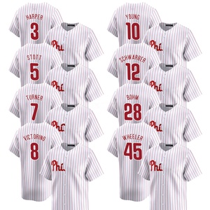Maillots de baseball blancs édition limitée domicile Philadelphie 2025 pour hommes, personnalisables, grandes tailles, avec logos brodés et cousus, uniformes - Product Image 1
