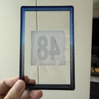 Protecteur de carte en TPU à paillettes dégradées avec panneau arrière en acrylique transparent pour cartes BGS 35PT