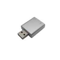 USB 2-Kanal 7.1 Externer Adapter mit 3,5mm Klinkenstecker Kopfhörer/Mikrofon Soundkarte für Laptop