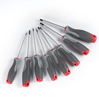 Obeng Magnetik Torx Kelas Industri dengan Gagang Tiga Warna Presisi OEM ODM