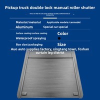 Cubierta enrollable de doble bloqueo para camioneta, cubierta trasera para coche, cubierta abatible de techo plano, multifuncional, manual, para vehículos todoterreno