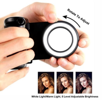Poignée magnétique pour appareil photo de smartphone avec déclencheur, lumière d'appoint pour selfies et utilisation sur lit, batterie 750 mAh, entrée Type-C pour Android