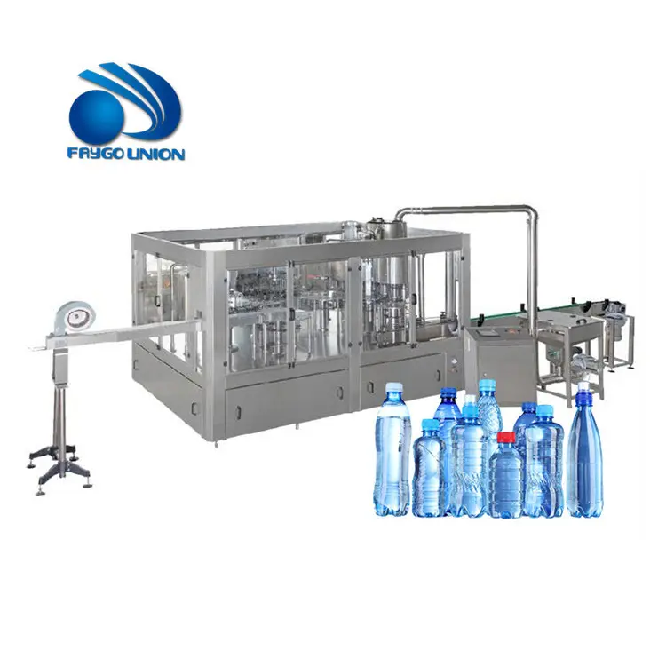 Faygo birliği tam otomatik 40000 bph 3 in 1 mineral bahar su şişeleme makinesi