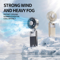 Ventilateur Brumisateur Portable Rechargeable à Moteur Haute Vitesse, Ventilateur Rafraîchissant à Brume Glacée Nano, OEM ODM, Logo Personnalisé, Fabricant Grossiste
