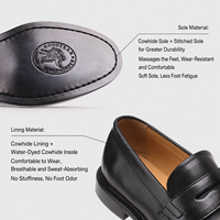 Chaussures en cuir pleine fleur pour hommes, collection automne 2025 – Mocassins polyvalents à enfiler en cuir véritable, semelle plate, respirants et antidérapants