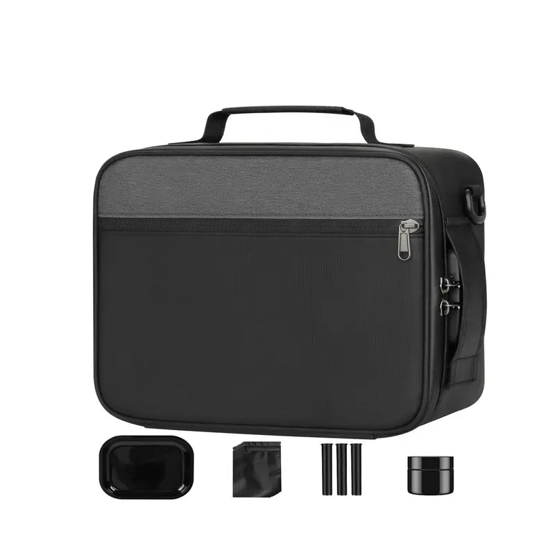 Grande borsa antiodore con 8 piccoli oggetti portatile a prova di odore custodia con serratura a combinazione per la casa e il viaggio